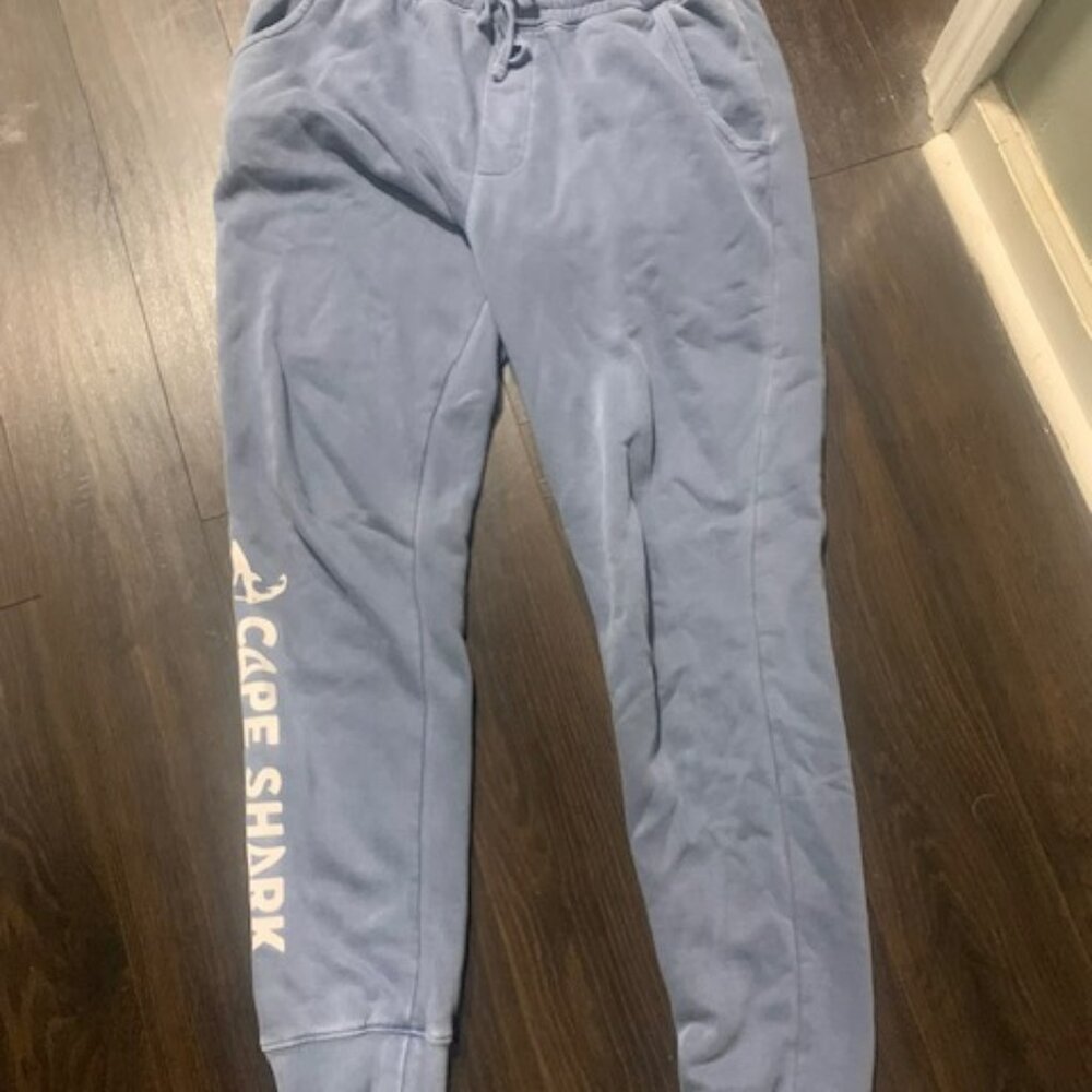Cape Shark "Respect the Locals" Blue Mineral Wash Sweatpants